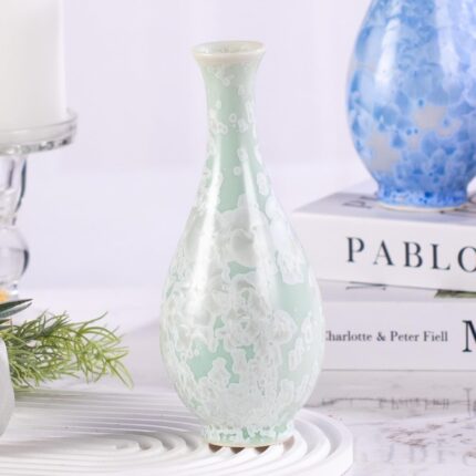 KAMMAK Colored Ceramic Vase, Beautiful Hand-Painted Decorative Vase, Modern Art Porcelain Vase for Flower Mantle Dining Table Centerpiece, Entryway Living Room Wedding...