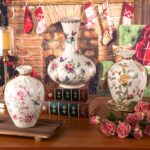 KAMMAK Colored Ceramic Vase, Beautiful Hand-Painted Decorative Vase, Modern Art Porcelain Vase for Flower Mantle Dining Table Centerpiece, Entryway Living Room Wedding...