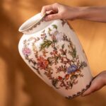 KAMMAK Colored Ceramic Vase, Beautiful Hand-Painted Decorative Vase, Modern Art Porcelain Vase for Flower Mantle Dining Table Centerpiece, Entryway Living Room Wedding...