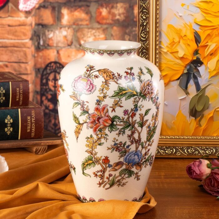 KAMMAK Colored Ceramic Vase, Beautiful Hand-Painted Decorative Vase, Modern Art Porcelain Vase for Flower Mantle Dining Table Centerpiece, Entryway Living Room Wedding...