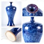 KAMMAK Colored Ceramic Vase, Beautiful Hand-Painted Decorative Vase, Modern Art Porcelain Vase for Flower Mantle Dining Table Centerpiece, Entryway Living Room Wedding...