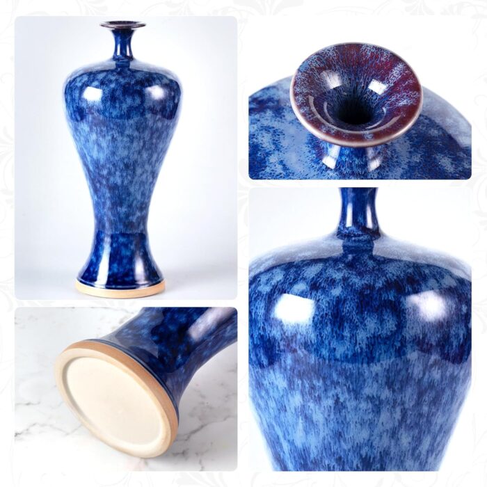 KAMMAK Colored Ceramic Vase, Beautiful Hand-Painted Decorative Vase, Modern Art Porcelain Vase for Flower Mantle Dining Table Centerpiece, Entryway Living Room Wedding...