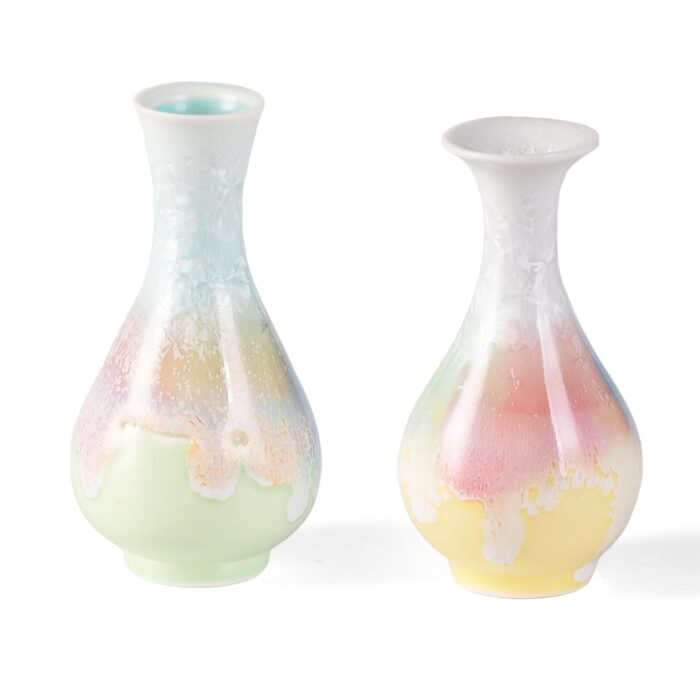 KAMMAK Colored Ceramic Vase, Beautiful Hand-Painted Decorative Vase, Modern Art Porcelain Vase for Flower Mantle Dining Table Centerpiece, Entryway Living Room Wedding...