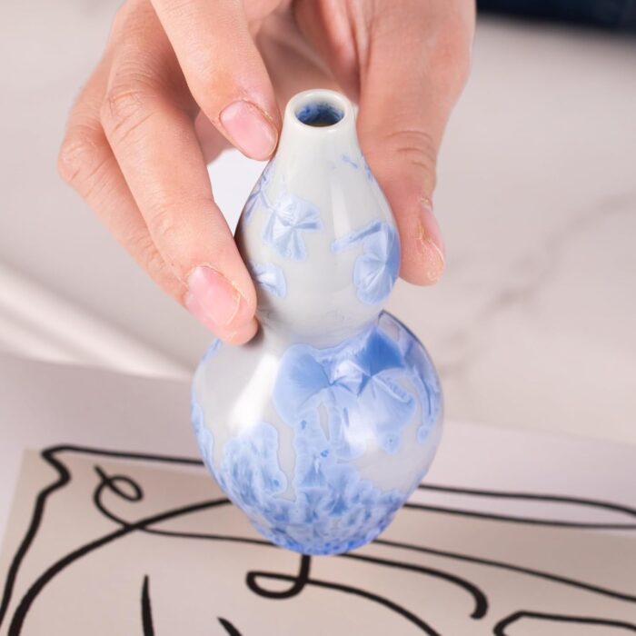 KAMMAK Colored Ceramic Vase, Beautiful Hand-Painted Decorative Vase, Modern Art Porcelain Vase for Flower Mantle Dining Table Centerpiece, Entryway Living Room Wedding...