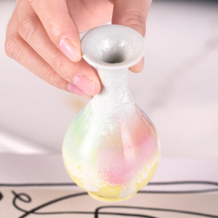 KAMMAK Colored Ceramic Vase, Beautiful Hand-Painted Decorative Vase, Modern Art Porcelain Vase for Flower Mantle Dining Table Centerpiece, Entryway Living Room Wedding...