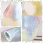 KAMMAK Colored Ceramic Vase, Beautiful Hand-Painted Decorative Vase, Modern Art Porcelain Vase for Flower Mantle Dining Table Centerpiece, Entryway Living Room Wedding...