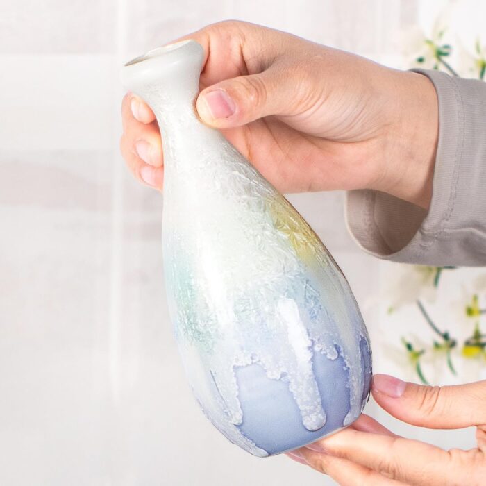 KAMMAK Colored Ceramic Vase, Beautiful Hand-Painted Decorative Vase, Modern Art Porcelain Vase for Flower Mantle Dining Table Centerpiece, Entryway Living Room Wedding...