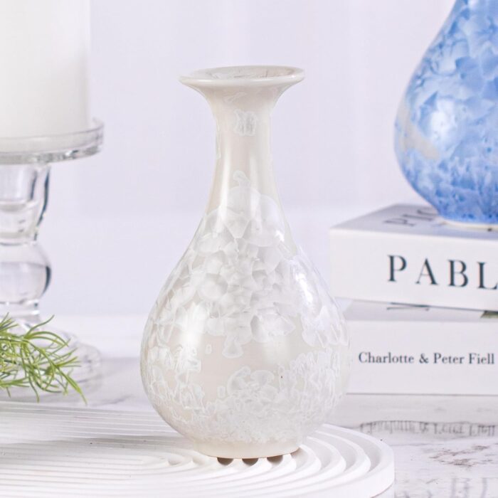 KAMMAK Colored Ceramic Vase, Beautiful Hand-Painted Decorative Vase, Modern Art Porcelain Vase for Flower Mantle Dining Table Centerpiece, Entryway Living Room Wedding...