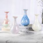 KAMMAK Colored Ceramic Vase, Beautiful Hand-Painted Decorative Vase, Modern Art Porcelain Vase for Flower Mantle Dining Table Centerpiece, Entryway Living Room Wedding...