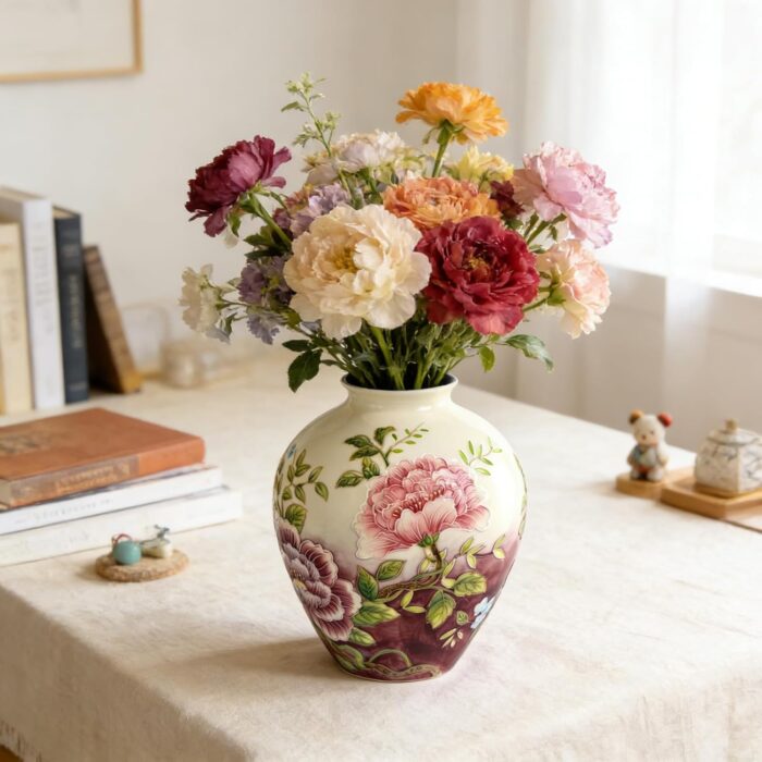 KAMMAK Colored Ceramic Vase, Beautiful Hand Painted Decorative Vase, Modern Art Porcelain Vase for Flower Mantle Dining Table Centerpiece, Entryway Living Room Wedding... KAMMAK Colored Ceramic Vase, Beautiful Hand-Painted Decorative Vase, Modern Art Porcelain Vase for Flower Mantle Dining Table Centerpiece, Entryway Living Room Wedding...