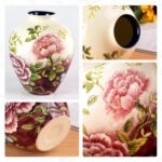 KAMMAK Colored Ceramic Vase, Beautiful Hand-Painted Decorative Vase, Modern Art Porcelain Vase for Flower Mantle Dining Table Centerpiece, Entryway Living Room Wedding...