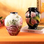 KAMMAK Colored Ceramic Vase, Beautiful Hand-Painted Decorative Vase, Modern Art Porcelain Vase for Flower Mantle Dining Table Centerpiece, Entryway Living Room Wedding...