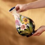 KAMMAK Colored Ceramic Vase, Beautiful Hand-Painted Decorative Vase, Modern Art Porcelain Vase for Flower Mantle Dining Table Centerpiece, Entryway Living Room Wedding...