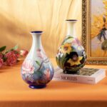KAMMAK Colored Ceramic Vase, Beautiful Hand-Painted Decorative Vase, Modern Art Porcelain Vase for Flower Mantle Dining Table Centerpiece, Entryway Living Room Wedding...