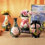KAMMAK Colored Ceramic Vase, Beautiful Hand-Painted Decorative Vase, Modern Art Porcelain Vase for Flower Mantle Dining Table Centerpiece, Entryway Living Room Wedding...