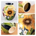 KAMMAK Colored Ceramic Vase, Beautiful Hand-Painted Decorative Vase, Modern Art Porcelain Vase for Flower Mantle Dining Table Centerpiece, Entryway Living Room Wedding...