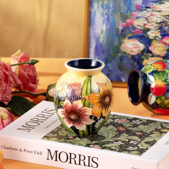 KAMMAK Colored Ceramic Vase, Beautiful Hand-Painted Decorative Vase, Modern Art Porcelain Vase for Flower Mantle Dining Table Centerpiece, Entryway Living Room Wedding...