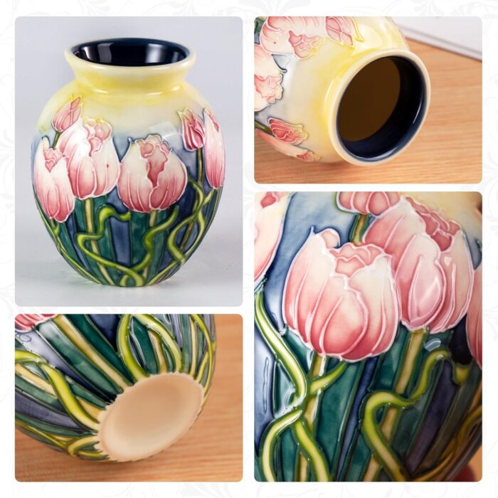 KAMMAK Colored Ceramic Vase, Beautiful Hand-Painted Decorative Vase, Modern Art Porcelain Vase for Flower Mantle Dining Table Centerpiece, Entryway Living Room Wedding...