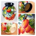 KAMMAK Colored Ceramic Vase, Beautiful Hand-Painted Decorative Vase, Modern Art Porcelain Vase for Flower Mantle Dining Table Centerpiece, Entryway Living Room Wedding...