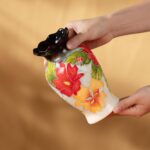 KAMMAK Colored Ceramic Vase, Beautiful Hand-Painted Decorative Vase, Modern Art Porcelain Vase for Flower Mantle Dining Table Centerpiece, Entryway Living Room Wedding...