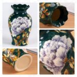 KAMMAK Colored Ceramic Vase, Beautiful Hand-Painted Decorative Vase, Modern Art Porcelain Vase for Flower Mantle Dining Table Centerpiece, Entryway Living Room Wedding...