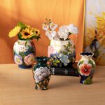 KAMMAK Colored Ceramic Vase, Beautiful Hand-Painted Decorative Vase, Modern Art Porcelain Vase for Flower Mantle Dining Table Centerpiece, Entryway Living Room Wedding...