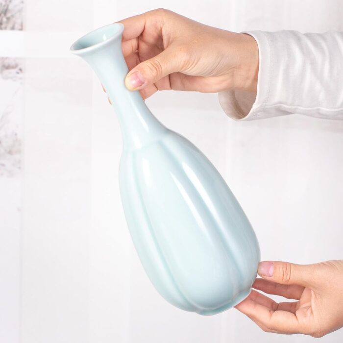 KAMMAK Colored Ceramic Vase, Beautiful Hand-Painted Decorative Vase, Modern Art Porcelain Vase for Flower Mantle Dining Table Centerpiece, Entryway Living Room Wedding...