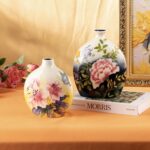 KAMMAK Colored Ceramic Vase, Beautiful Hand-Painted Decorative Vase, Modern Art Porcelain Vase for Flower Mantle Dining Table Centerpiece, Entryway Living Room Wedding...