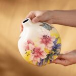 KAMMAK Colored Ceramic Vase, Beautiful Hand-Painted Decorative Vase, Modern Art Porcelain Vase for Flower Mantle Dining Table Centerpiece, Entryway Living Room Wedding...