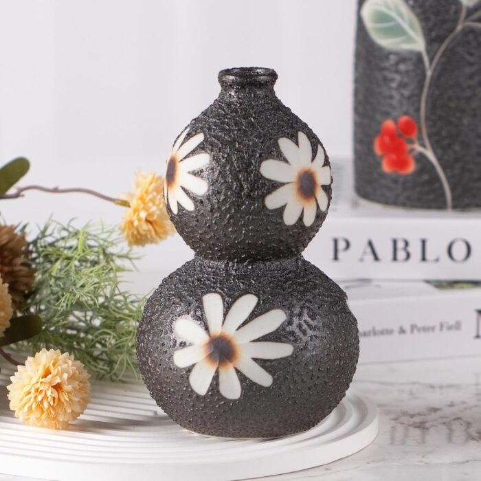 KAMMAK Colored Ceramic Vase, Beautiful Hand-Painted Decorative Vase, Modern Art Porcelain Vase for Flower Mantle Dining Table Centerpiece, Entryway Living Room Wedding...