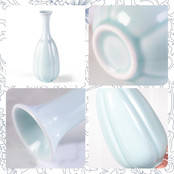 KAMMAK Colored Ceramic Vase, Beautiful Hand-Painted Decorative Vase, Modern Art Porcelain Vase for Flower Mantle Dining Table Centerpiece, Entryway Living Room Wedding...