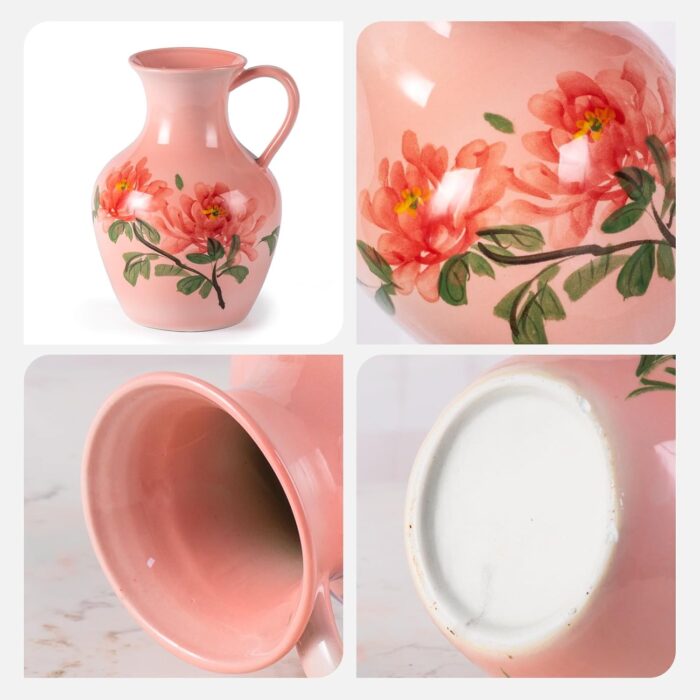 KAMMAK Colored Ceramic Vase, Beautiful Hand-Painted Decorative Vase, Modern Art Porcelain Vase for Flower Mantle Dining Table Centerpiece, Entryway Living Room Wedding...