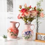 KAMMAK Colored Ceramic Vase, Beautiful Hand-Painted Decorative Vase, Modern Art Porcelain Vase for Flower Mantle Dining Table Centerpiece, Entryway Living Room Wedding...