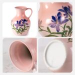 KAMMAK Colored Ceramic Vase, Beautiful Hand-Painted Decorative Vase, Modern Art Porcelain Vase for Flower Mantle Dining Table Centerpiece, Entryway Living Room Wedding...