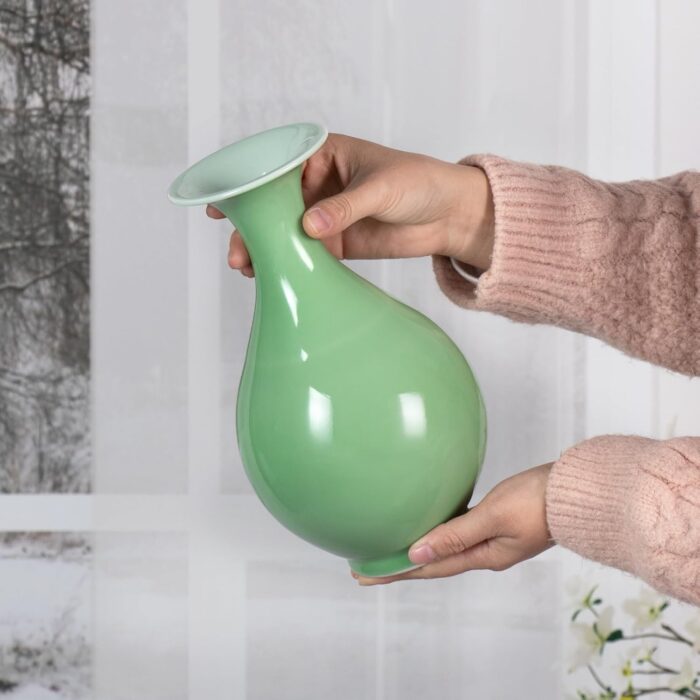 KAMMAK Colored Ceramic Vase, Beautiful Hand-Painted Decorative Vase, Modern Art Porcelain Vase for Flower Mantle Dining Table Centerpiece, Entryway Living Room Wedding...