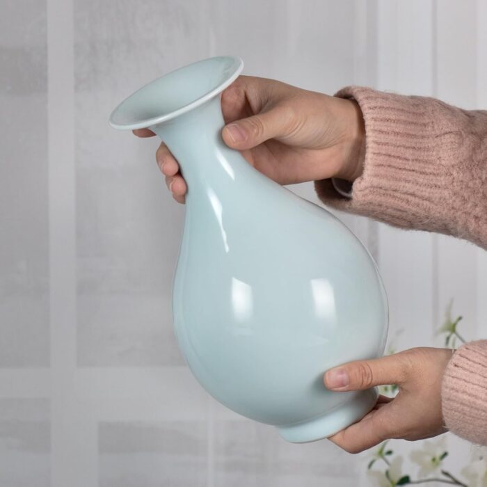 KAMMAK Colored Ceramic Vase, Beautiful Hand-Painted Decorative Vase, Modern Art Porcelain Vase for Flower Mantle Dining Table Centerpiece, Entryway Living Room Wedding...