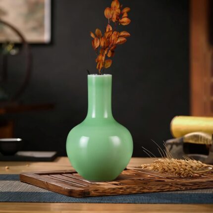 KAMMAK Colored Ceramic Vase, Beautiful Hand-Painted Decorative Vase, Modern Art Porcelain Vase for Flower Mantle Dining Table Centerpiece, Entryway Living Room Wedding...