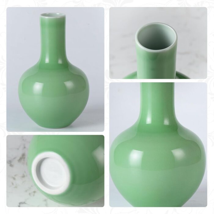 KAMMAK Colored Ceramic Vase, Beautiful Hand-Painted Decorative Vase, Modern Art Porcelain Vase for Flower Mantle Dining Table Centerpiece, Entryway Living Room Wedding...