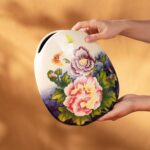 KAMMAK Colored Ceramic Vase, Beautiful Hand-Painted Decorative Vase, Modern Art Porcelain Vase for Flower Mantle Dining Table Centerpiece, Entryway Living Room Wedding...