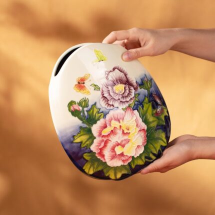 KAMMAK Colored Ceramic Vase, Beautiful Hand-Painted Decorative Vase, Modern Art Porcelain Vase for Flower Mantle Dining Table Centerpiece, Entryway Living Room Wedding...