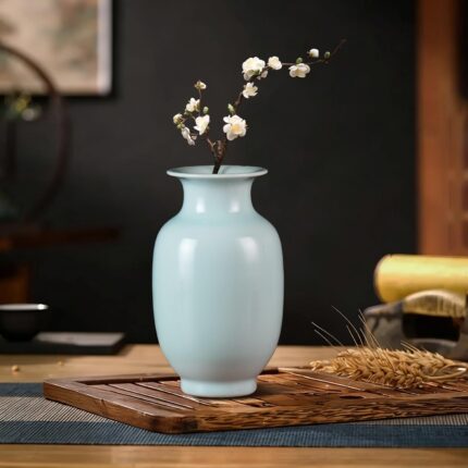 KAMMAK Colored Ceramic Vase, Beautiful Hand-Painted Decorative Vase, Modern Art Porcelain Vase for Flower Mantle Dining Table Centerpiece, Entryway Living Room Wedding...