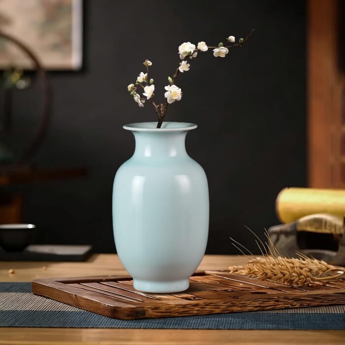 KAMMAK Colored Ceramic Vase, Beautiful Hand-Painted Decorative Vase, Modern Art Porcelain Vase for Flower Mantle Dining Table Centerpiece, Entryway Living Room Wedding...