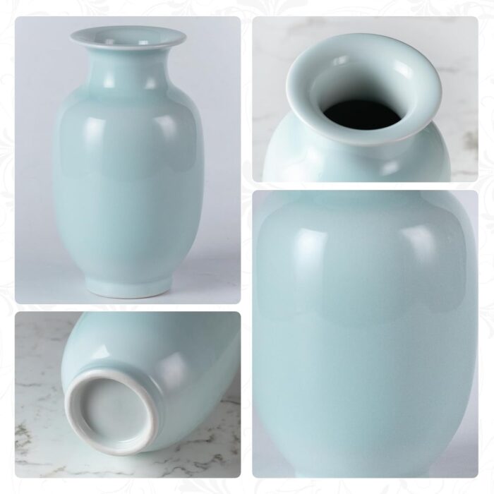 KAMMAK Colored Ceramic Vase, Beautiful Hand-Painted Decorative Vase, Modern Art Porcelain Vase for Flower Mantle Dining Table Centerpiece, Entryway Living Room Wedding...