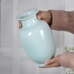 KAMMAK Colored Ceramic Vase, Beautiful Hand-Painted Decorative Vase, Modern Art Porcelain Vase for Flower Mantle Dining Table Centerpiece, Entryway Living Room Wedding...