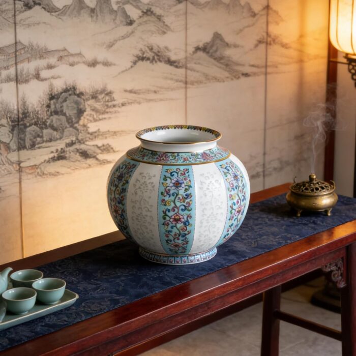 KAMMAK Colored Ceramic Vase, Beautiful Hand-Painted Decorative Vase, Modern Art Porcelain Vase for Flower Mantle Dining Table Centerpiece, Entryway Living Room Wedding...