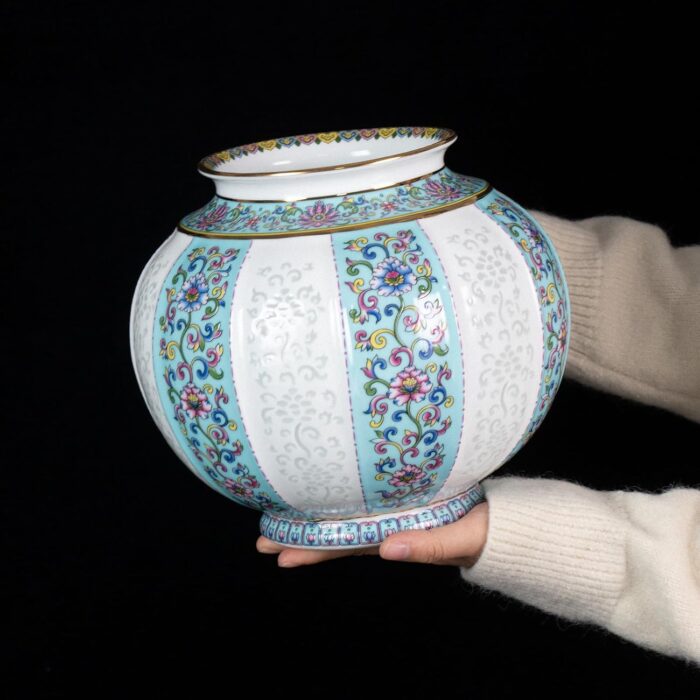 KAMMAK Colored Ceramic Vase, Beautiful Hand-Painted Decorative Vase, Modern Art Porcelain Vase for Flower Mantle Dining Table Centerpiece, Entryway Living Room Wedding...