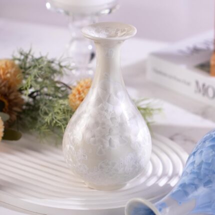 KAMMAK Colored Ceramic Vase, Beautiful Hand-Painted Decorative Vase, Modern Art Porcelain Vase for Flower Mantle Dining Table Centerpiece, Entryway Living Room Wedding...