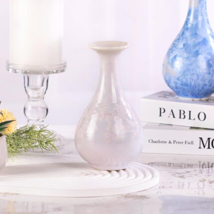 KAMMAK Colored Ceramic Vase, Beautiful Hand-Painted Decorative Vase, Modern Art Porcelain Vase for Flower Mantle Dining Table Centerpiece, Entryway Living Room Wedding...