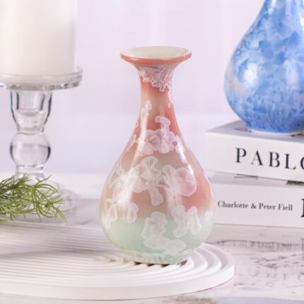 KAMMAK Colored Ceramic Vase, Beautiful Hand-Painted Decorative Vase, Modern Art Porcelain Vase for Flower Mantle Dining Table Centerpiece, Entryway Living Room Wedding...