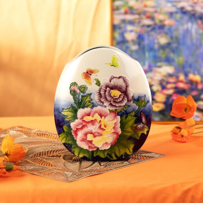 KAMMAK Colored Ceramic Vase, Beautiful Hand-Painted Decorative Vase, Modern Art Porcelain Vase for Flower Mantle Dining Table Centerpiece, Entryway Living Room Wedding...